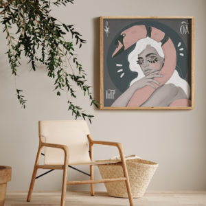 Poster print The pink Swan by Nast Enna.